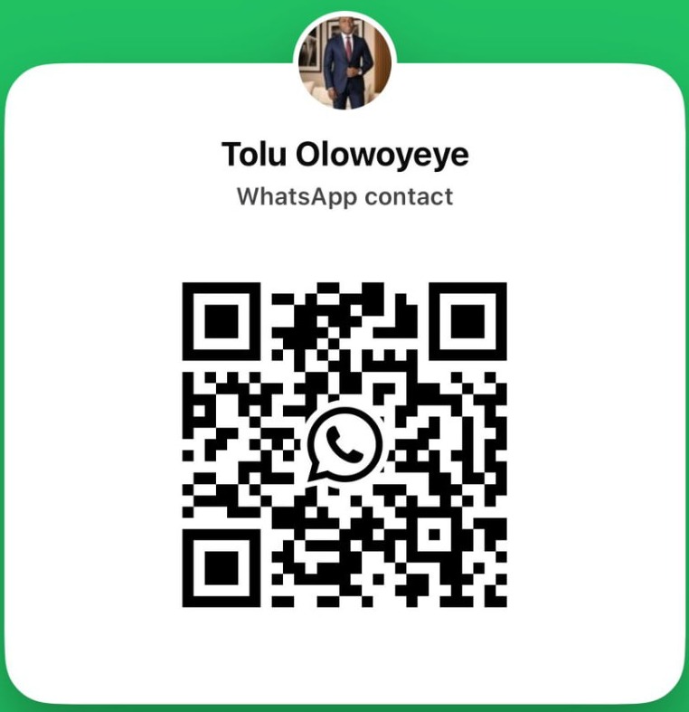 WhatsApp QR code for Tolu Olowoyeye